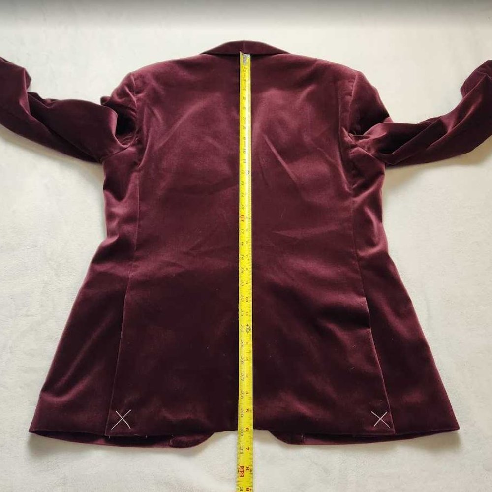 New J Crew Ludlow slim-fit shawl-collar tuxedo jacket in red velvet blazer - Picture 6 of 13
